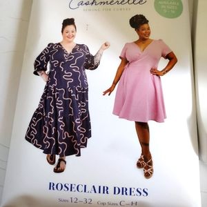Plus size sewing pattern wrap dress